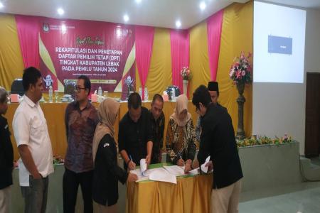 KPU Lebak Tetapkan DPT Pemilu 2024 Seg