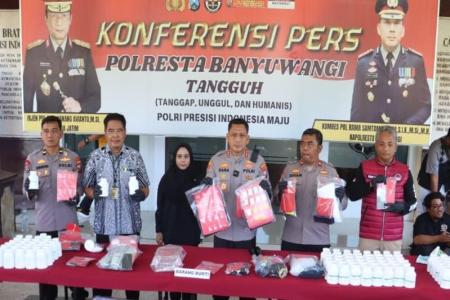 Operasi Tumpas Narkoba Semeru 2025 Polresta Banyuwangi Sita 150 gram S